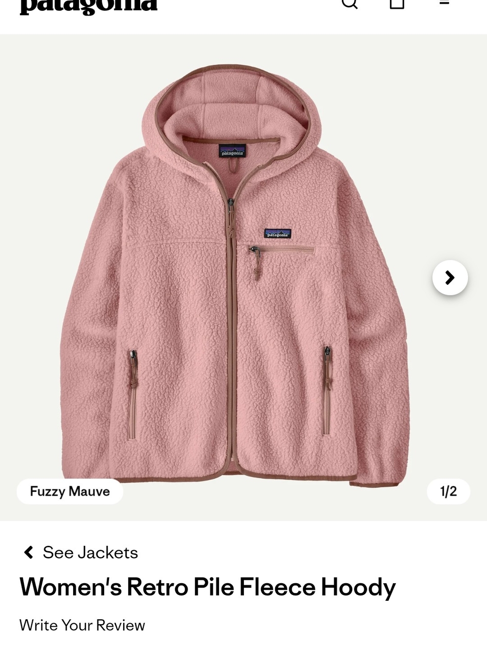 Patagonia Retro Pile Fleece Hoody - Fuzzy Mauve